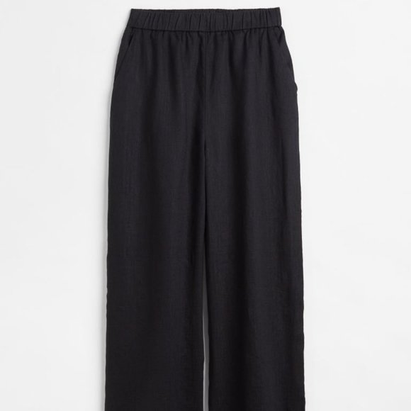 H&M Pants - H&M Pull-on Black Linen Pants